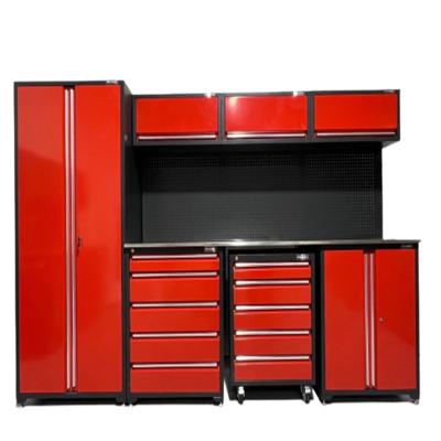 China Garage Shop Tools 2023 Garage Sales Hot Tool Cabinet Metal Workshop Warehouse Workbench Steel Locker With 10 Drawers for sale