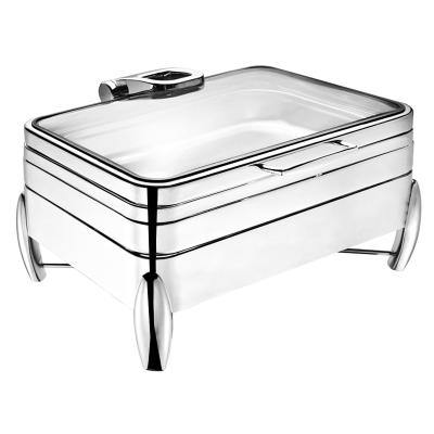 China Eco - Friendly 304 Stainless Steel Commercial Beetle 9 Liter Hydraulic Induction Chafing Dishes And Buffet Food Warmer for sale