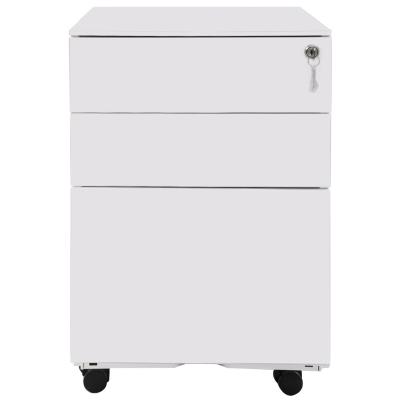 China Modern Mobile Metal 3 Drawer Locking File Cabinet Under Desk Fully Assembled Except 5 Casters for sale