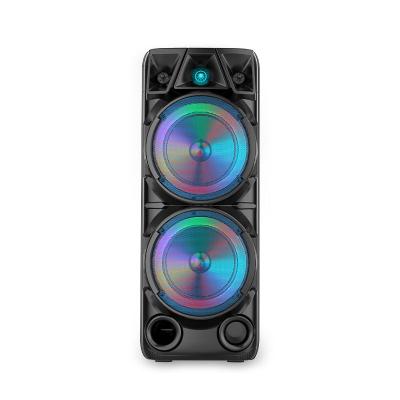 China LED 8 Inch 40W Flashing Light Led Super Bass Stage Party Dj Karaoke BT Amplifier Subwoofer Multimedia Speaker Home Theater Light Radio for sale