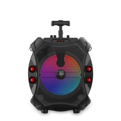 China LED Flashing Light 30W Hybrid Noise Blinking Light 30W Portable DJ Stage Radio Trolley Radio BT Karaoke Speaker for sale