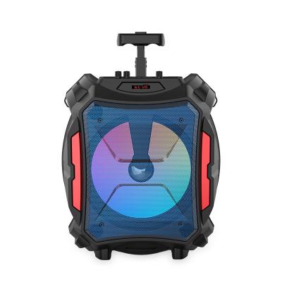 China 30W Multifunctional LED Flashing Light 12 Inch Noise Trolley Speaker Portable Outdoor Wireless Karaoke Radio Party BT Multi-Functional Loudspeaker for sale