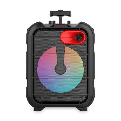 China LED Flashing Light BURNING 30W Hybrid Noise Flashing Light Party Stage Radio Mic Wireless Bt Karaoke Trolley Portable Outdoor Speaker for sale