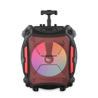 China 30W LIGHT BURN 12 Inch Multi-Function LED Flashing Light Karaoke Party AUX Flashing Light Trolley Speaker. Portable MIC FM BT Radio Outdoor for sale