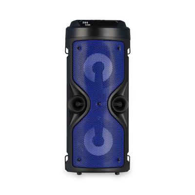 China 8W LED flashing light aux speaker. Superb 4 Inch Portable Outdoor Led Karaoke Bass Subwoofer Party Fm Radio BT Sound Loud Audio Light for sale