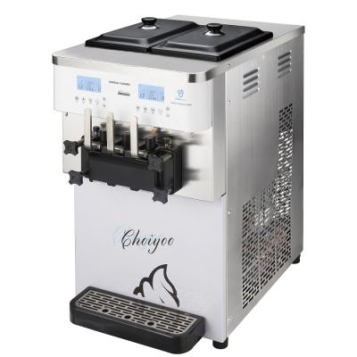 China China Factory 2+1 System Mixed Flavor Mini Soft Ice Cream Machine Table Top Ice Cream Maker Mini Ice Cream Serving Machine Prechilling Desktop 25L/h for sale