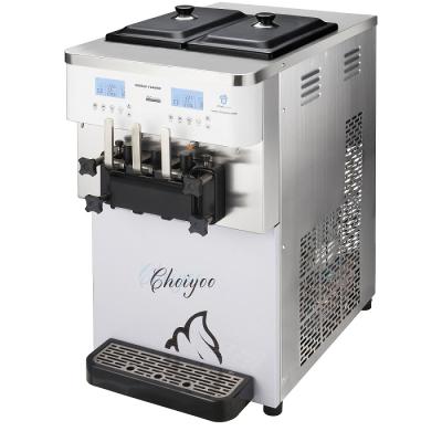 China System China factory 2+1 mini flavor soft ice cream machine table top breyers mixed ice cream machine 30L/h for sale