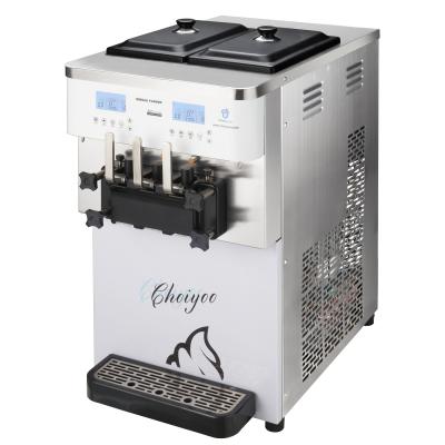 China Mini System Snack Machines 3 Flavor Soft Ice Cream Machine Table Top Ice Cream Machine 30L/h Golden Card Prechilling Ice Cream for sale