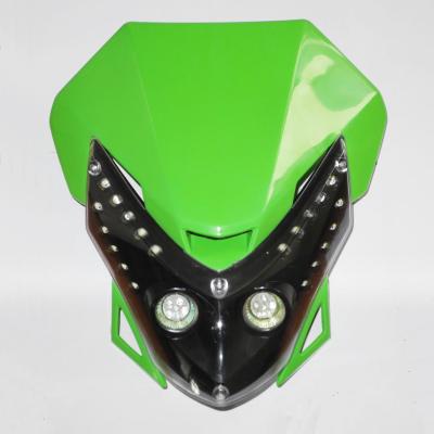 China Green Plastic Motorcycle Pit Bike Front Lamp Fairing Headlights For Dirt Bike Streetfighter B090-001 for sale