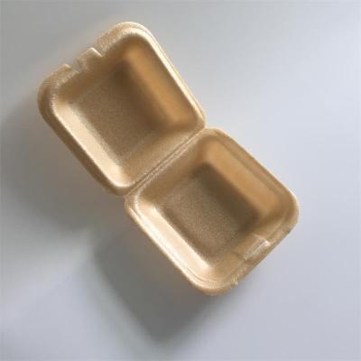 China Food PLA Foam Biodegradable Plastic Fast Food Disposable Clamshell Take Out Food Packaging Box for sale