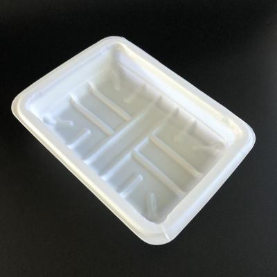 China Food PLA Heat Resistant Plastics CPLA Biodegradable Compostable Disposable Food Container for sale