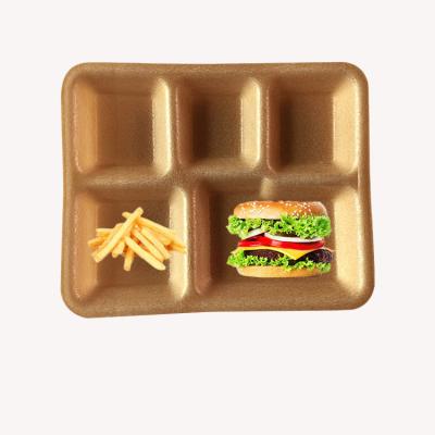 China Factory Direct Food Tray Disposable Compartment Food Serving Greaseproof PLA Disposable Foam Plastic Water Bio for sale