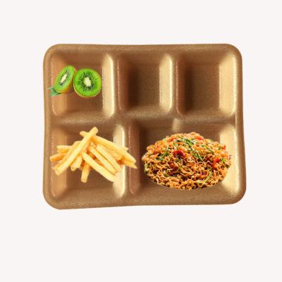 China Restaurant Catering Packing Frozen Food / Vegetable Packing Foam Tray Disposable Food Serving Tray With Compartment for sale