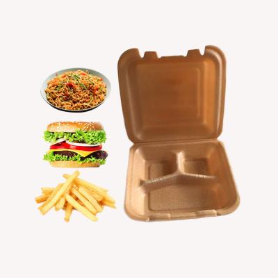 China Restaurant Packing High Quality Biodegradable Fast Food PLA To Foam Disposable Fast Food Box 3 Compartment Bento Lunch Boxes for sale