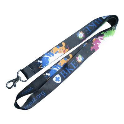 China Polyester Wholesale OEM Sublimation Lanyards Key Chain Polyester Lanyard With Logo Custom for sale