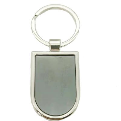 China Metal Hot Sale Custom Personalized Design Metal Blank Oval Shape Keychain For Promotional Gifts for sale