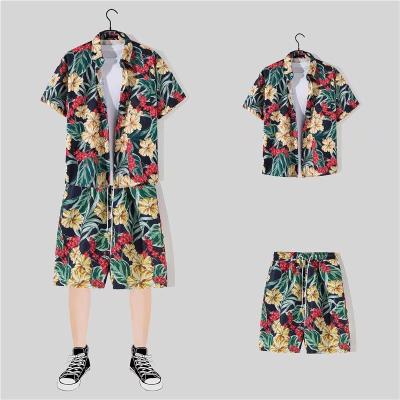 China Breathable 100% Polyester Beach Wear Sets Beach Shorts And Shirt For Men Wholesale 2022 Full Digital Print In Stock for sale