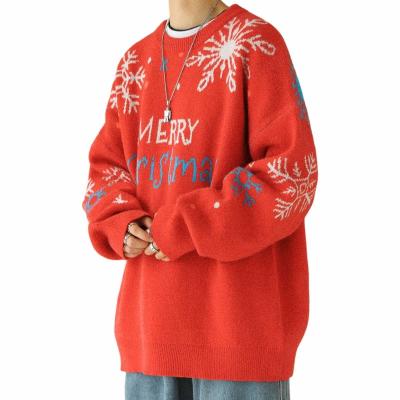 China Wholesale Anti-wrinkle Christmas Winter Snowflake Pattern Round Neck Long Sleeve Sweater for sale