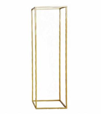 China Geometric iron wedding vase column frame, rectangular frame box, suitable for wedding party decoration for sale