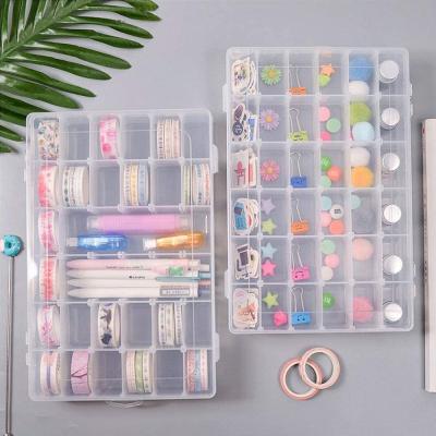 China Morden Adjustable Divider for DIY Art Beaded Jewelry, 2 Pieces of 36 Clear Plastic Storage Boxes Jewelry Boxes for sale