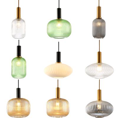 China Creative Japanese Bedroom Retro Lamp Dining Room Head Bar Chandelier Nordic Simple Modern Bedside Small Glass Chandelier for sale