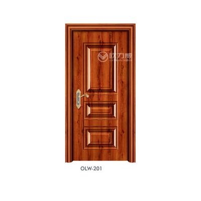 China Factory supply direct durable bedroom paint wood grain bedroom door with frame aluminum alloy anti-theft door for sale