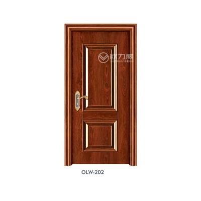 China Durable low price luxury retro spray door double-sided paint front non-formaldehyde all aluminum anti-theft door for sale