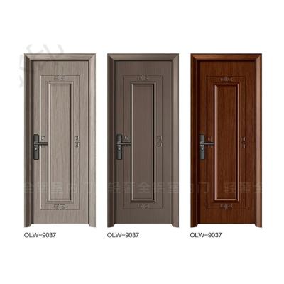 China Durable the latest household series waterproof and dirt-resistant aluminum alloy solid wood molded special dark door for sale