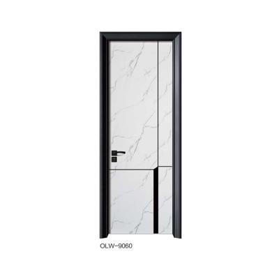 China Durable high quality white twill rock panel and black alloy interior door no. 4 piece aluminum alloy/all aluminum frame/door for sale