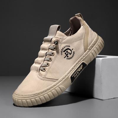 China Men's Casual Sneakers Fashion Spirit Anti-skid New Round Toe Men's Lace Casual Shoes Breathable Canvas Men's Shoes for sale