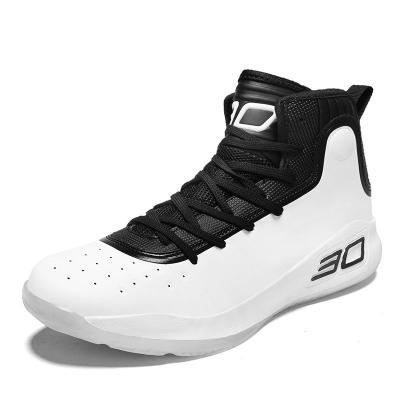 China Durable Men's High Top Basketball Shoes Cushioning Basketball Outdoor Sports Casual Shoes NO--Slip Lightweight Portable Breathable Sneakers for sale