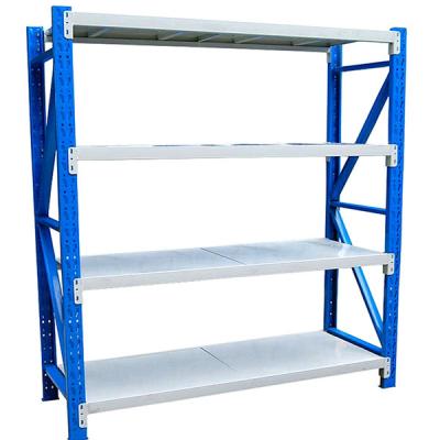 China Warehouse Storage System HUAWU SHELVING Customized Multi-Layer Warehouse Shelving Storage Light Duty Shelf Rack Steel Display Shelving for sale