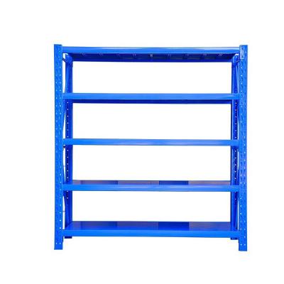 China Wholesale Warehouse Light Duty Rack Corrosion Protection Middle Metal Panel Shelving Steel Rack 5 Layers for sale