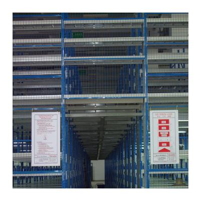 China Warehouse Stable Storage Platform HUAWU Warehouse Storage System Factory Steel Structure Heavy Duty Mezzanine Floor with Racks for sale