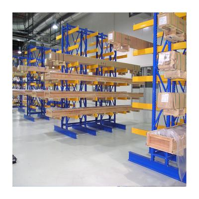 China HUAWU Corrosion Protection Manufacturing Factory Customized 800-1000KG Per Arm Metal Warehouse Storage Coil Rack Cantilever Steel Shelf for sale