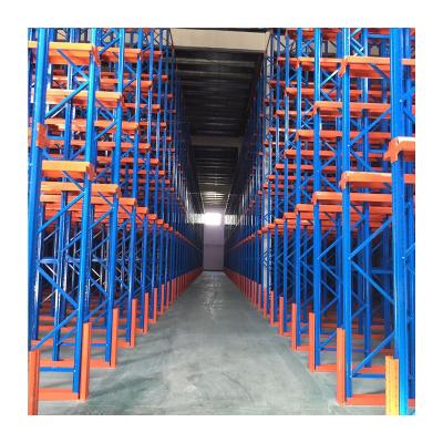 China Corrosion Protection Heavy Duty Customer Size Drive In Steel Metal Warehouse Pallet Storage Shelving Rack Industrial for sale