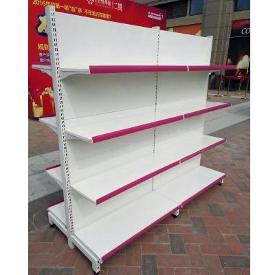 China Various styles double sided supermarket display stand, display stand for gondola shelving for sale