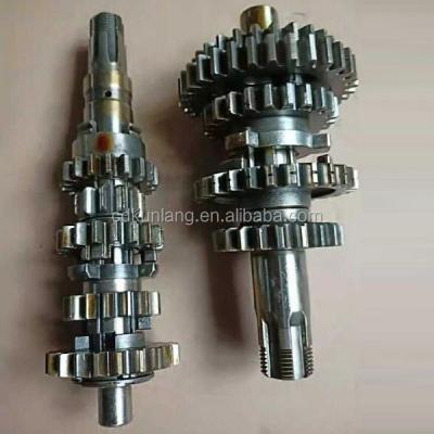 China Motorcycle AX100 Steel Transmission Gearbox Main And Counter Shaft for sale