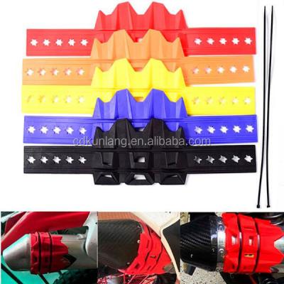 China 6 Colors Motorcycle Rubber Muffler Around Moto Exhaust Muffler Protector Cover for sale