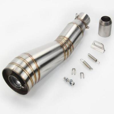 China Universal Stainless Steel 51mm Motorcycle Exhaust Pipe Muffler Tube Motorcycle Exhaust For ninja250 400 750 CBR MT07 MT09 for sale