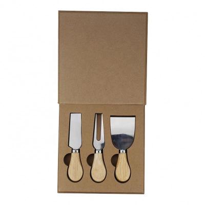 China Sustainable Stainless Steel Cheese Butter Knife Set With Gift Box Package for sale