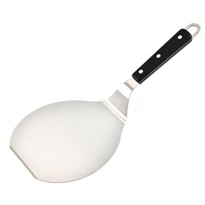 China Sustainable BBQ pizza shovel with good handle GRILL stainless steel pizza spatula with foldable plastic handle for sale