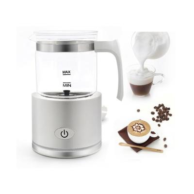 China Sustainable Hot Sale Stainless Steel Commercial Glass Cappuccino Heater Amazon Coffee Automatic Electric Milk Frother for sale