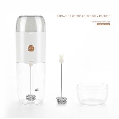 China Viable Wholesale Usb Rechargeable Battery Operated Coffee One Touch Electric Milk Blender Machine for sale