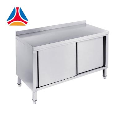 China Modern Commercial Stainless Steel Work Table With Drawers Cabinet Kitchen Bench for sale