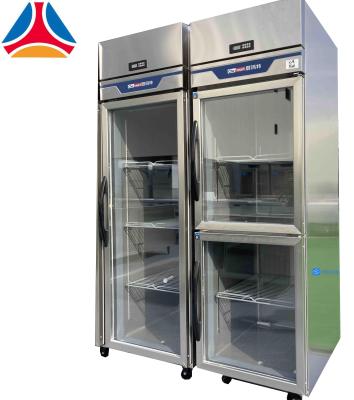 China Single-temperature stainless steel commercial vertical refrigerator display cabinet made in china for sale