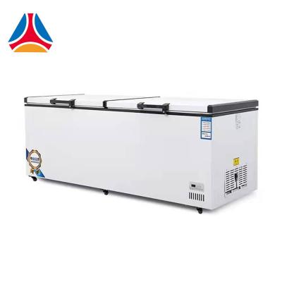 China energy & Large Capacity Large Capacity Commercial Horizontal Freezer Chest Freezer Extracting Energy Saving French Door for sale