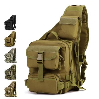 China FREE SAMPLE Waterproof 600D Encrypted Double-Layer Waterproof Polyester Breast Bag Tactical Military Chest Bag for sale