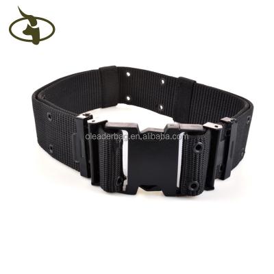 China Good Outdoor Material Black Comfortable Tactical Military Belt for sale