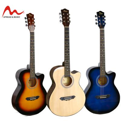 China 40 Inch Guitar Basswood Practice Basswood For Beginner Student Factory Wholesale C-40C Acoustic Guitar for sale